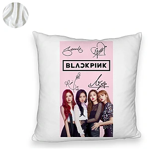 Alternative view of Perna Decorativa Fluffy BlackPink, Model 16, 45×45 cm, Cu fermoar