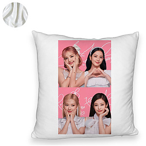 Alternative view of Perna Decorativa Fluffy BlackPink, Model 15, 45×45 cm, Cu fermoar