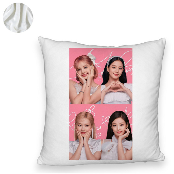 Perna Decorativa Fluffy BlackPink, Model 15, 45×45 cm, Cu fermoar 6 1 0001 bspff0799