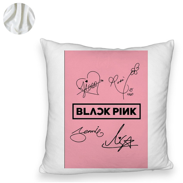 Perna Decorativa Fluffy BlackPink, Model 13, 45×45 cm, Cu fermoar 6 1 0003 bspff0797