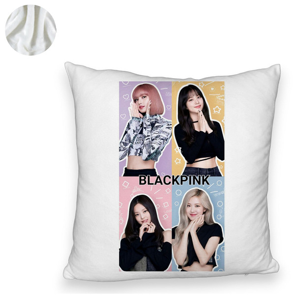 Perna Decorativa Fluffy BlackPink, Model 9, 45×45 cm, Cu fermoar 6 1 0006 bspff0794