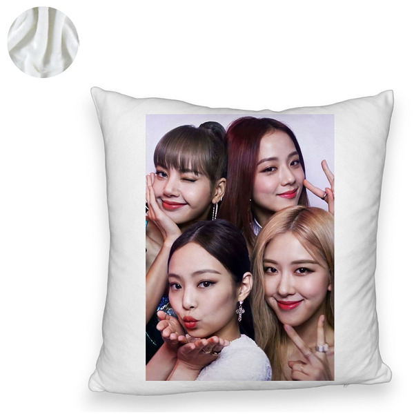 Perna Decorativa Fluffy BlackPink, Model 8, 45×45 cm, Cu fermoar 6 1 0007 bspff0793