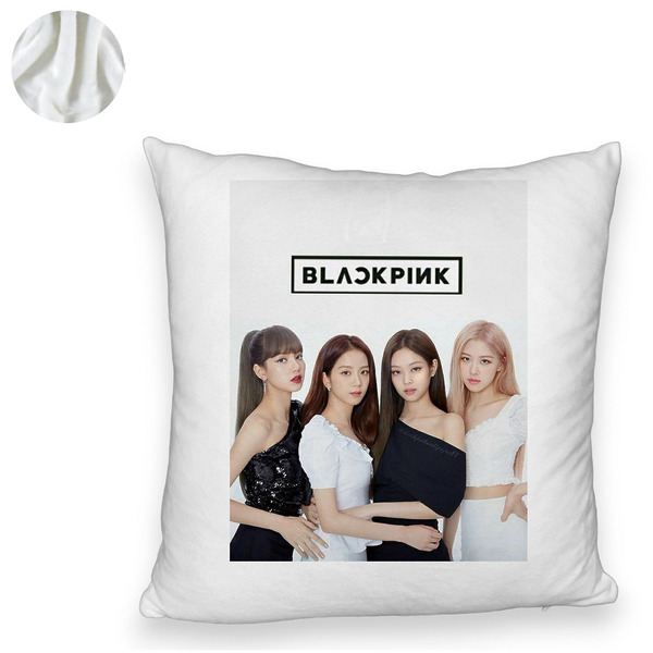 Perna Decorativa Fluffy BlackPink, Model 6, 45×45 cm, Cu fermoar 6 1 0009 bspff0791