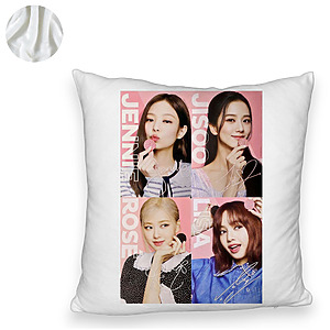 Alternative view of Perna Decorativa Fluffy BlackPink, Model 5, 45×45 cm, Cu fermoar