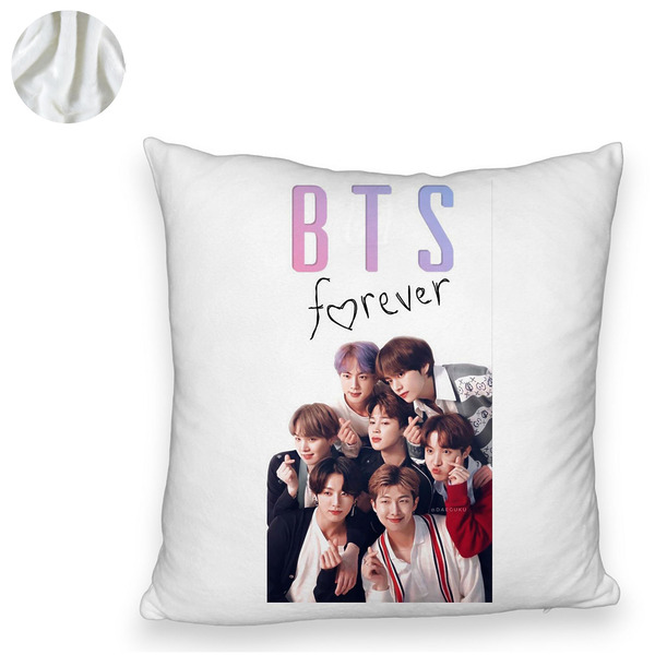 Perna Decorativa Fluffy BTS Army 13, 45×45 cm, Cu fermoar 6 1 0011 bspff0789