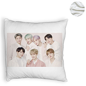 Alternative view of Perna Decorativa Fluffy BTS Army 12, 45×45 cm, Cu fermoar