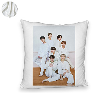 Alternative view of Perna Decorativa Fluffy BTS Army 8, 45×45 cm, Cu fermoar