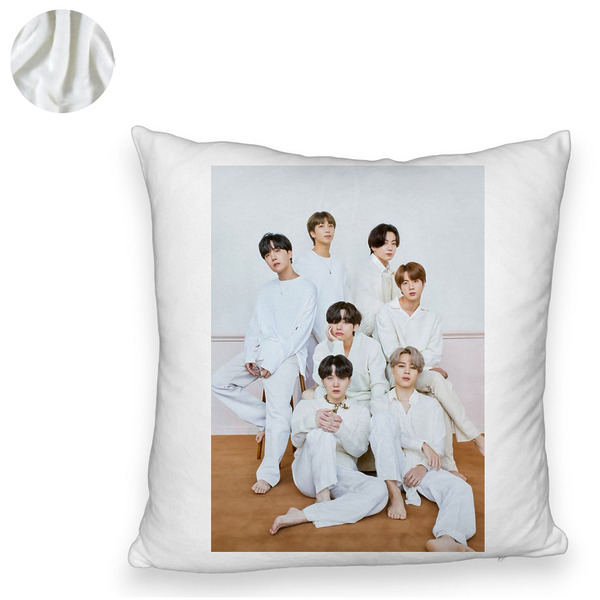 Perna Decorativa Fluffy BTS Army 8, 45×45 cm, Cu fermoar 6 1 0016 bspff0784
