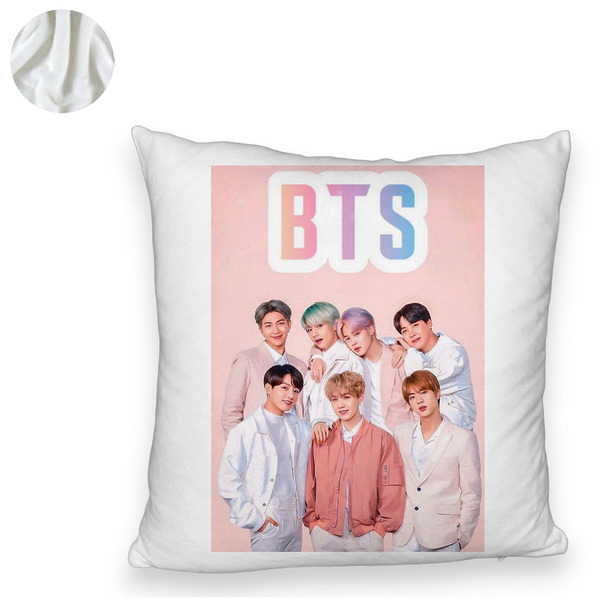 Perna Decorativa Fluffy BTS Army 6, 45×45 cm, Cu fermoar 6 1 0018 bspff0782