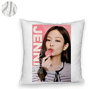 Alternative view of Perna Decorativa Fluffy BlackPink Jennie 4, 45×45 cm, Cu fermoar