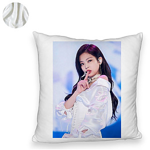 Alternative view of Perna Decorativa Fluffy BlackPink Jennie 2, 45×45 cm, Cu fermoar