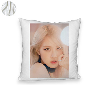 Alternative view of Perna Decorativa Fluffy BlackPink Rose 4, 45×45 cm, Cu fermoar