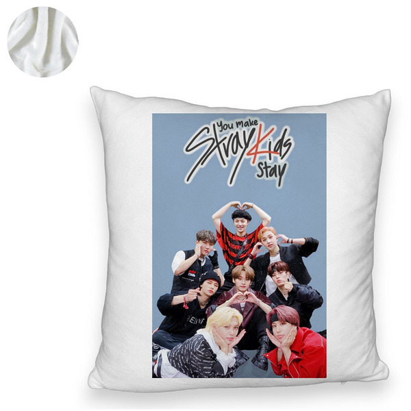 Perna Decorativa Fluffy , Stray Kids 15, 45×45 cm, Cu fermoar 6 1 0036 bspff0764