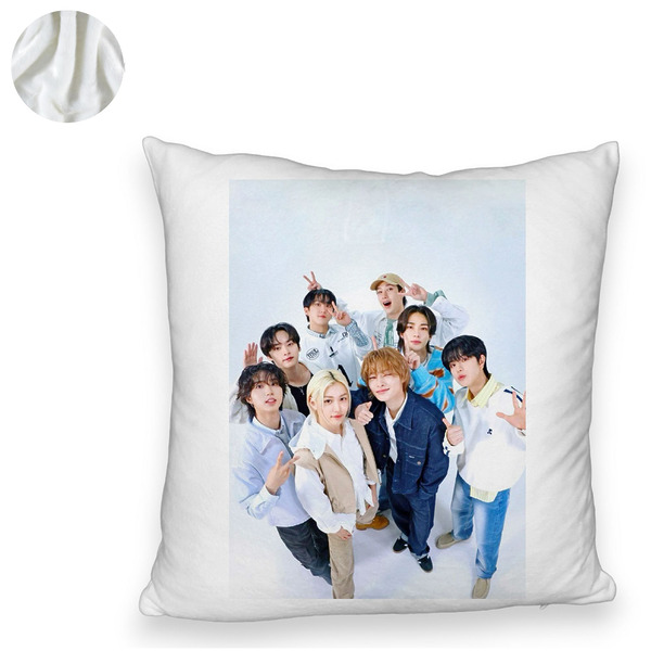 Perna Decorativa Fluffy , Stray Kids 9, 45×45 cm, Cu fermoar 6 1 0042 bspff0758