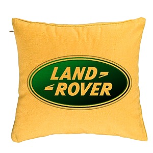 Perna Decorativa, Land Rover, 40x40 cm, Galben, Husa Detasabila, Burduf