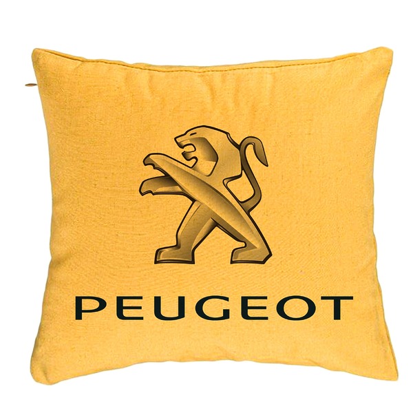 Perna Decorativa, Peugeot, 40x40 cm, Galben, Husa Detasabila, Burduf 5 bpglbn0741 rotated e1741284101690