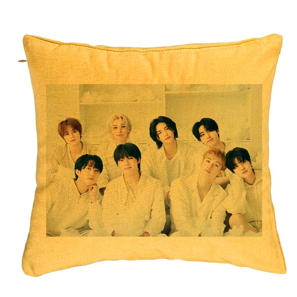 Perna Decorativa, Stray Kids 10, 40x40 cm, Galben, Husa Detasabila, Burduf 5 bpglbn0759 rotated e1741285066183