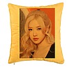 Perna Decorativa BlackPink Rose 5, 40x40 cm, Galben, Husa Detasabila, Burduf 7 bpglbn0769
