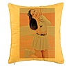 Perna Decorativa BlackPink Jisoo 2, 40x40 cm, Galben, Husa Detasabila, Burduf 7 bpglbn0775