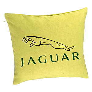Perna Decorativa, Jaguar, 40×40 cm, Verde, Husa Detasabila, Burduf