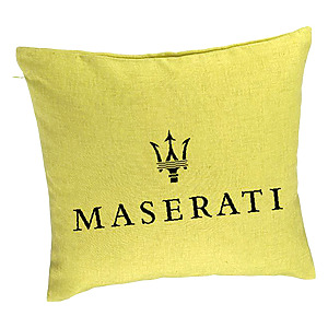 Perna Decorativa, Maserati, 40×40 cm, Verde, Husa Detasabila, Burduf