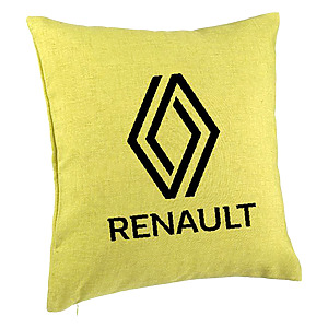 Perna Decorativa, Renault, 40×40 cm, Verde, Husa Detasabila, Burduf