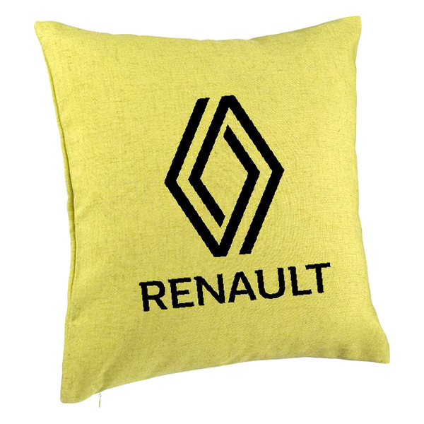 Perna Decorativa, Renault, 40×40 cm, Verde, Husa Detasabila, Burduf 5 bpvrd0738