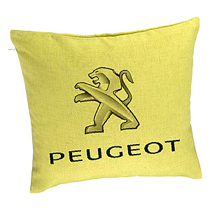 Perna Decorativa, Peugeot, 40×40 cm, Verde, Husa Detasabila, Burduf