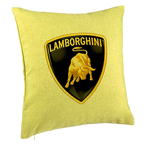 Perna Decorativa, Lamborghini, 40×40 cm, Verde, Husa Detasabila, Burduf