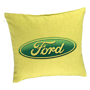 Perna Decorativa, Ford, 40×40 cm, Verde, Husa Detasabila, Burduf