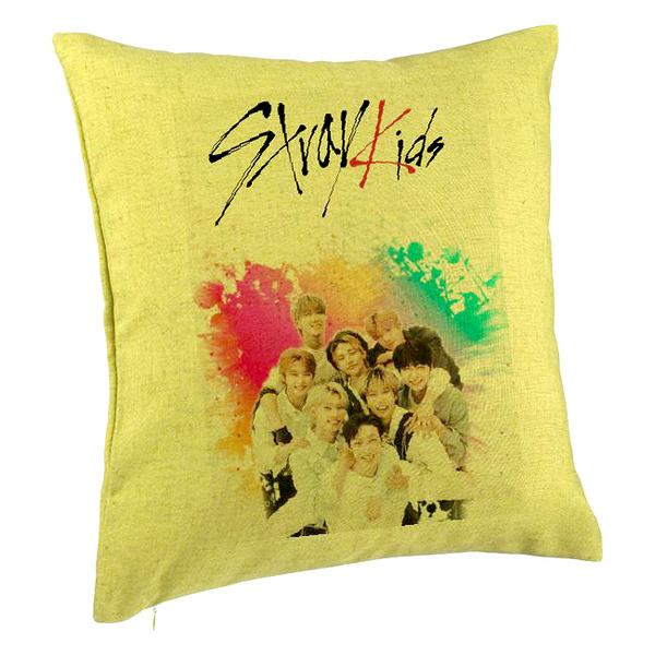 Perna Decorativa, Stray Kids 3, 40×40 cm, Verde, Husa Detasabila, Burduf 5 bpvrd0752