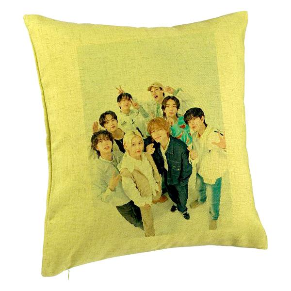 Perna Decorativa, Stray Kids 9, 40×40 cm, Verde, Husa Detasabila, Burduf 5 bpvrd0758