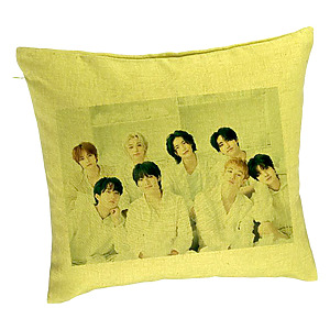 Perna Decorativa, Stray Kids 10, 40×40 cm, Verde, Husa Detasabila, Burduf