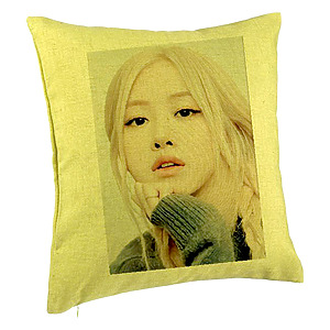 Perna Decorativa BlackPink Rose 1, 40×40 cm, Verde, Husa Detasabila, Burduf