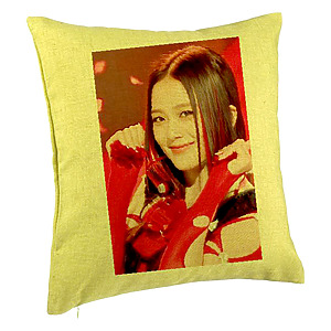 Perna Decorativa BlackPink Jisoo 1, 40×40 cm, Verde, Husa Detasabila, Burduf