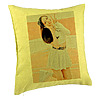 Perna Decorativa BlackPink Jisoo 2, 40×40 cm, Verde, Husa Detasabila, Burduf 7 bpvrd0775