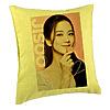 Perna Decorativa BlackPink Jisoo 3, 40×40 cm, Verde, Husa Detasabila, Burduf 7 bpvrd0776