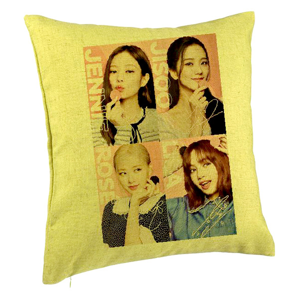 Perna Decorativa BlackPink, Model 5, 40x40 cm, Verde, Husa Detasabila, Burduf 5 bpvrd0790