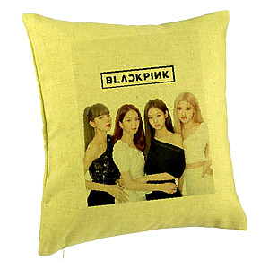 Perna Decorativa BlackPink, Model 6, 40x40 cm, Verde, Husa Detasabila, Burduf