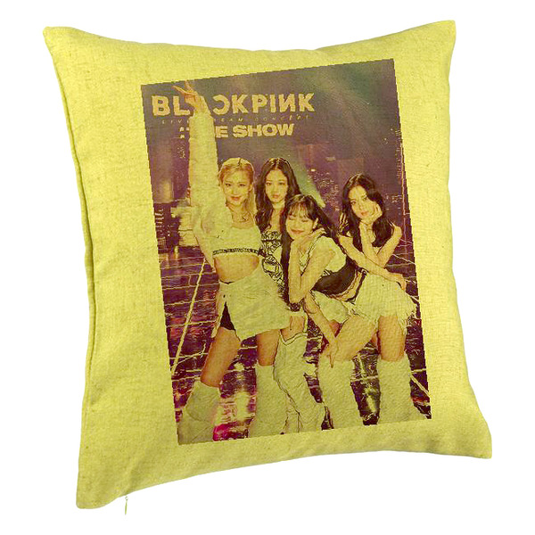 Perna Decorativa BlackPink, Model 7, 40x40 cm, Verde, Husa Detasabila, Burduf 5 bpvrd0792