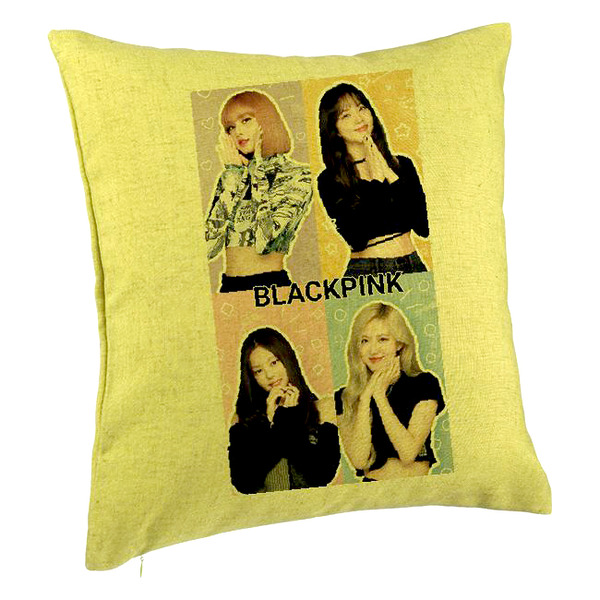 Perna Decorativa BlackPink, Model 9, 40x40 cm, Verde, Husa Detasabila, Burduf 5 bpvrd0794