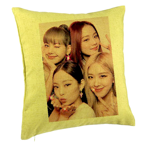 Perna Decorativa BlackPink, Model 10, 40x40 cm, Verde, Husa Detasabila, Burduf 5 bpvrd0795