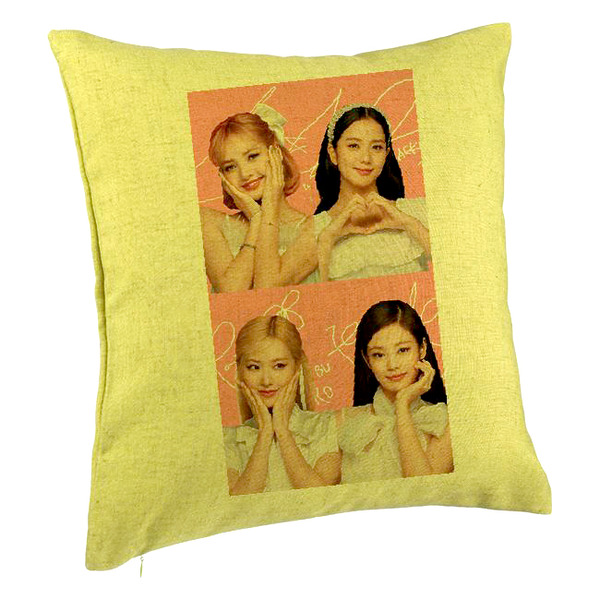Perna Decorativa BlackPink, Model 15, 40x40 cm, Verde, Husa Detasabila, Burduf 5 bpvrd0799