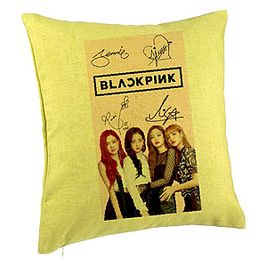 Perna Decorativa BlackPink, Model 16, 40x40 cm, Verde, Husa Detasabila, Burduf