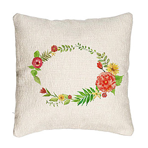 Perna Decorativa Canapea, Model Florale 2, 40x40 cm, Cu fermoar