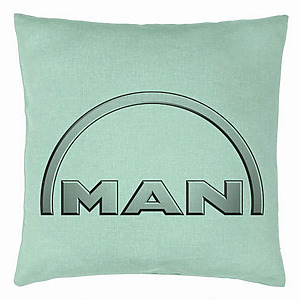 Perna Decorativa, Man, 40×40 cm, Verde Menta, Husa Detasabila, Burduf