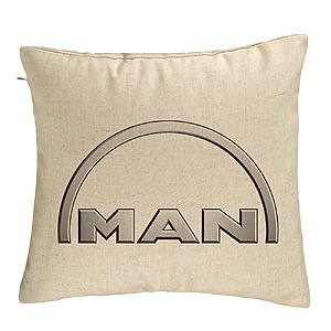 Perna Decorativa, Man, 40×40 cm, Bej, Husa Detasabila, Burduf
