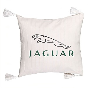 Perna Decorativa cu Franjuri , Jaguar, 45×45 cm, Cu fermoar