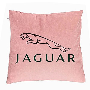 Perna Decorativa, Jaguar, 40x40 cm, Roz, Husa Detasabila, Burduf