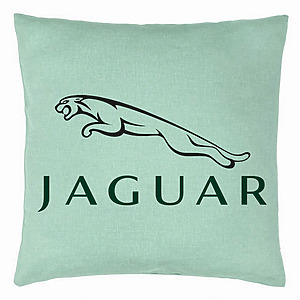 Perna Decorativa, Jaguar, 40×40 cm, Verde Menta, Husa Detasabila, Burduf